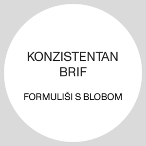 KONZISTENTAN BRIF/ Formuliši s Blobom.